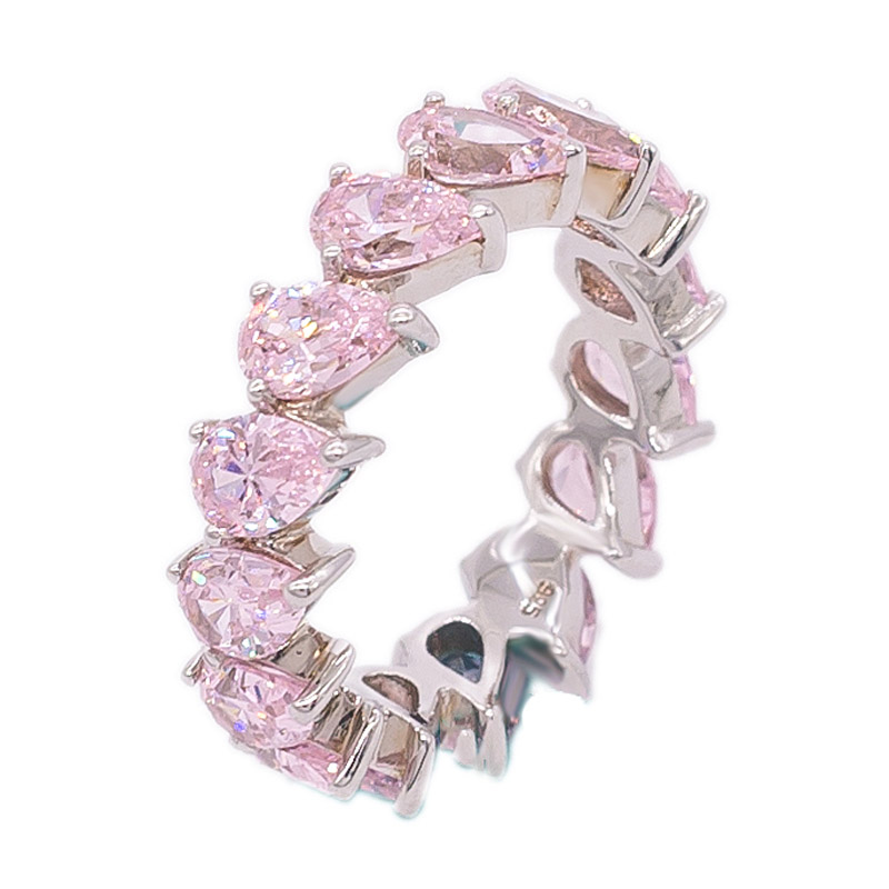 Diamond Pink shimmering ring