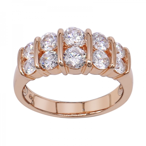 925 Simple Ladies Rose Gold Plated Ring 
