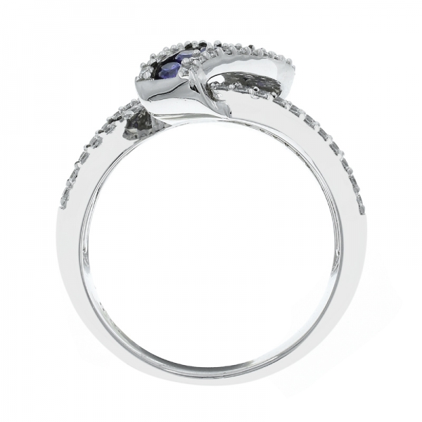 925 Amethyst CZ Intricate Silver Ring 