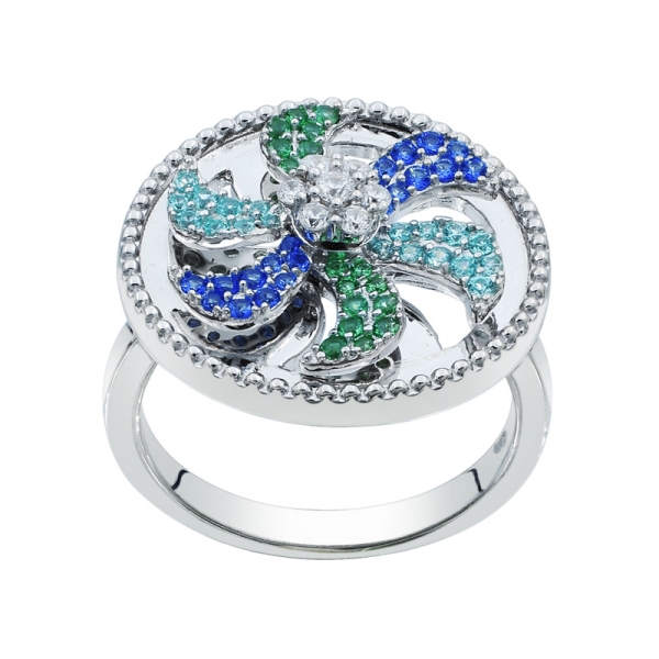 925 Windmill Spinning Silver Ring For Ladies 