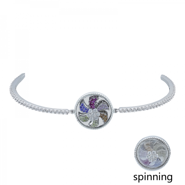 Spinning Bracelet in 925 Sterling Silver 