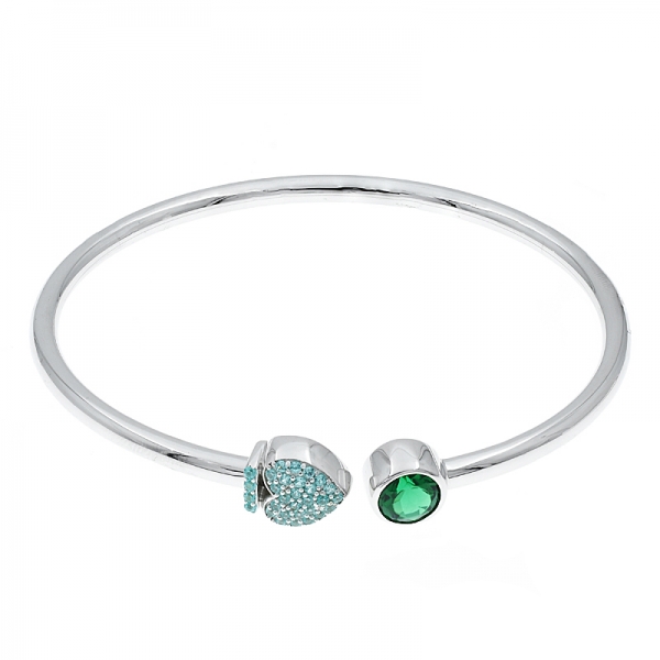 925 Sterling Silver Exquisite Open Bangle 
