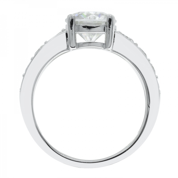 925 Sterling Silver Shining Rhodium Plated Ring 