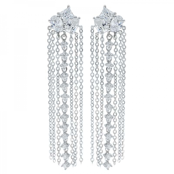 925 Sterling Silver Multicolor Chandelier Jewelry Earrings 