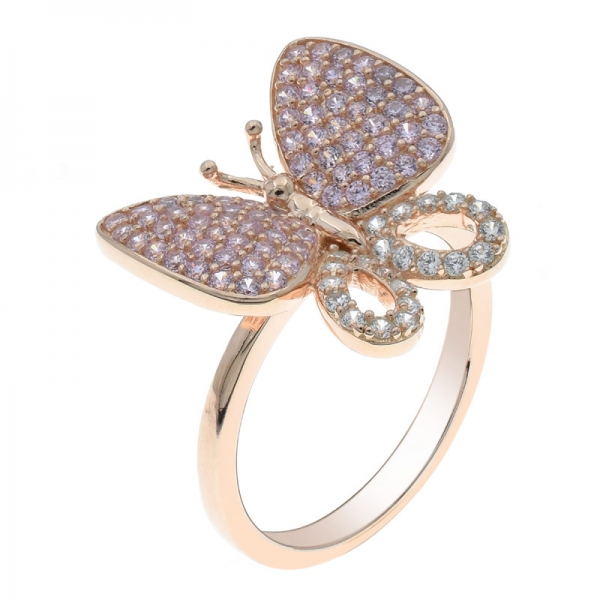 China 925 Sterling Silver Butterfly Ring For Ladies 