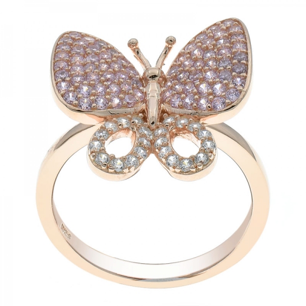 China 925 Sterling Silver Butterfly Ring For Ladies 