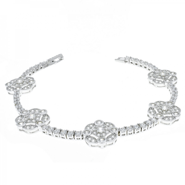 China 925 Sterling Silver Composite Bracelet For Ladies 