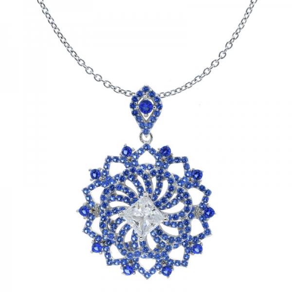 925 Sterling Silver Filigree Spinning Pendant Jewelry 