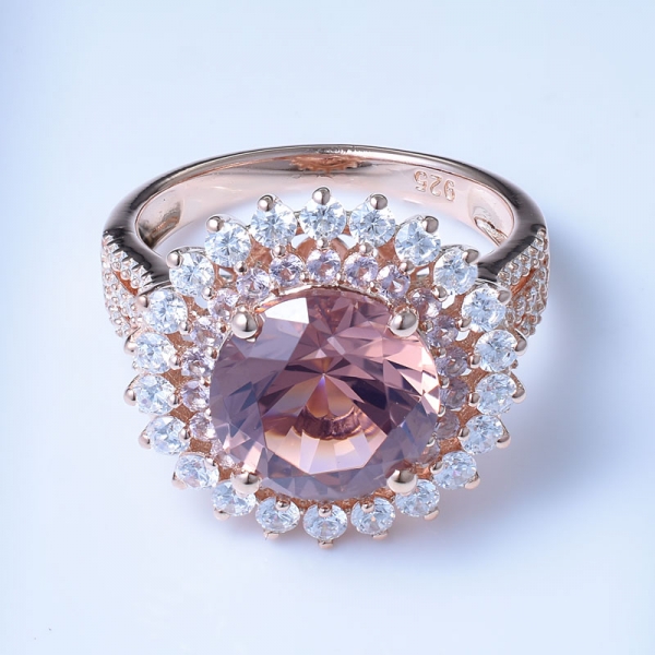 925 Sterling Silver Graceful Ring With Morganite Nano 