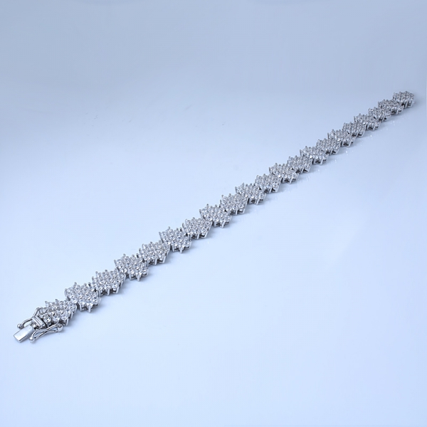 925 Sterling Silver Snowflake Wholesale Bracelets 