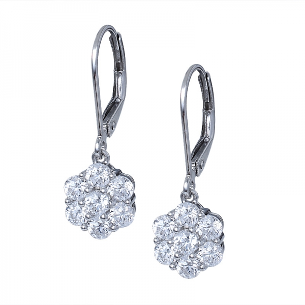 snowflake Drop micro pave earrings jewelry accessory 