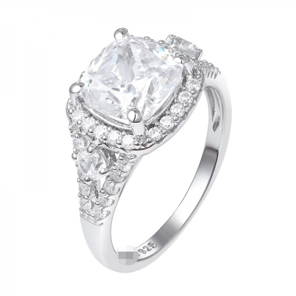 2.0ct Cushion Cut Moissanite Diamond Bart deco engagement rings 