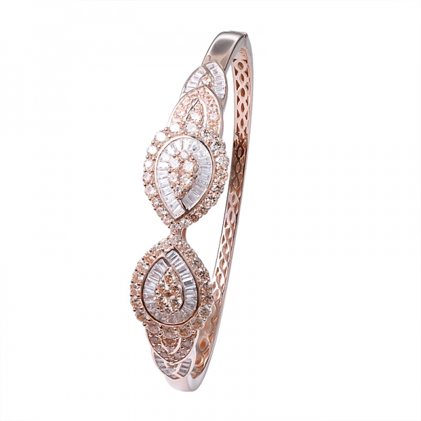 High quality rose gold charm Silver bangle Set selling well in the Middle East 