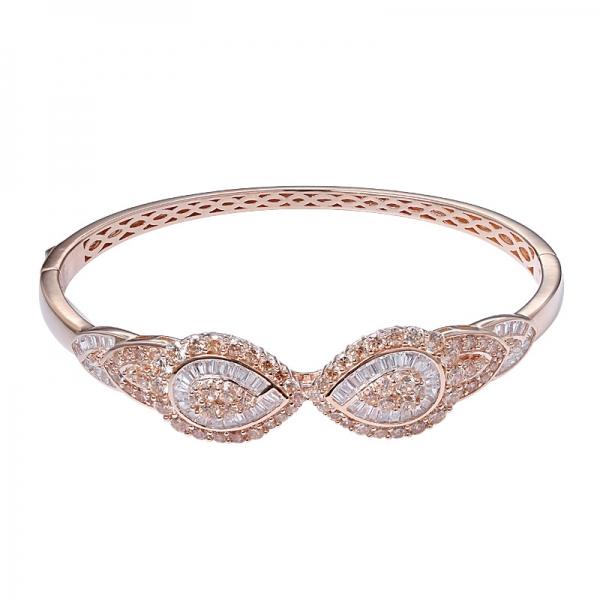 High quality rose gold charm Silver bangle Set selling well in the Middle East 