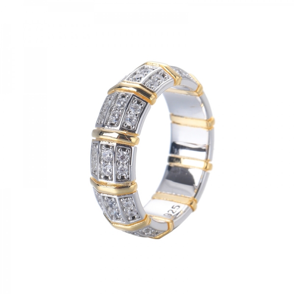 Lab Created Emerald And Sapphire Yellow Gold and Rhodium Over Sterling Silver Ring 