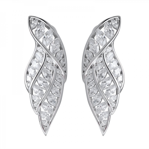 Earring Jewelry Manufacturer Marquise cz Lever Back 925 Earring 
