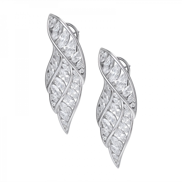 Earring Jewelry Manufacturer Marquise cz Lever Back 925 Earring 