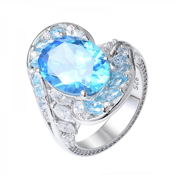 wholesale 925 sterling silver blue apatite prong ring manufacturer 