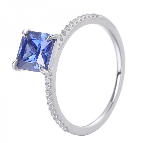 Blue Tanzanite Diamonds Rings Band Engagement Wedding for Women 