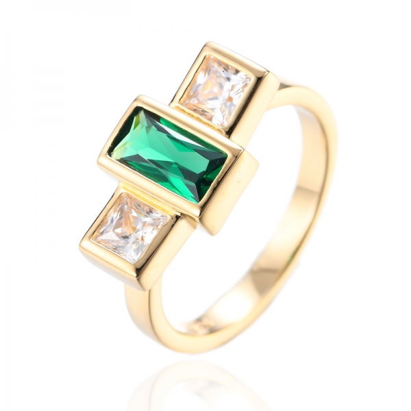 Designer Created Blue Sapphire 3 Stone Wedding Band Ring 