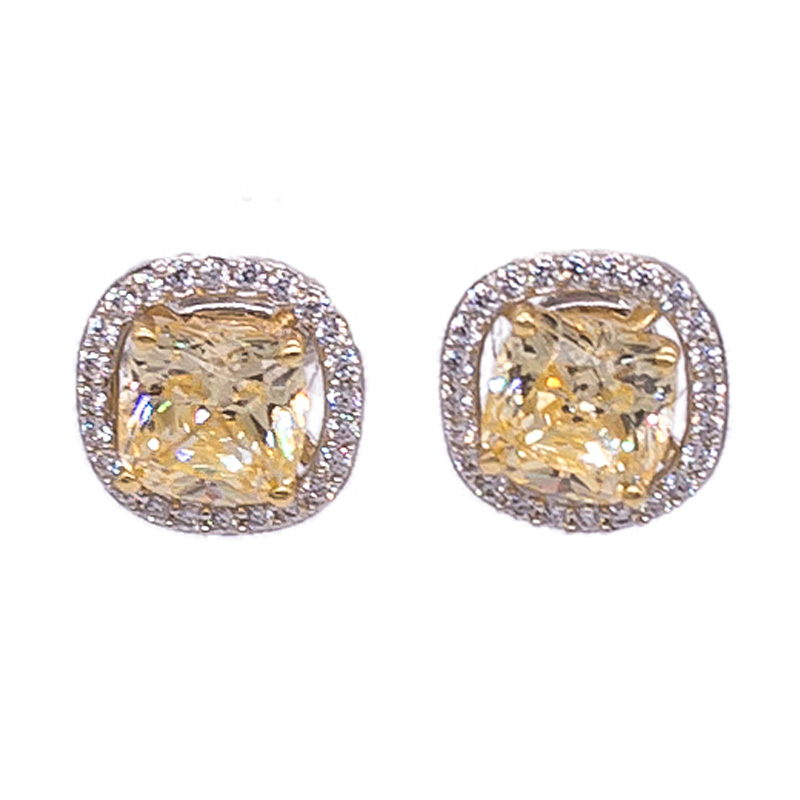 stud halo earrings