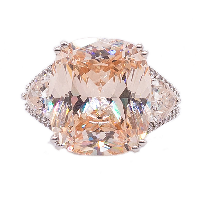 Morganite silver silver ring