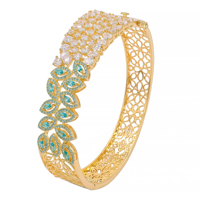 paraiba gold plated bangle