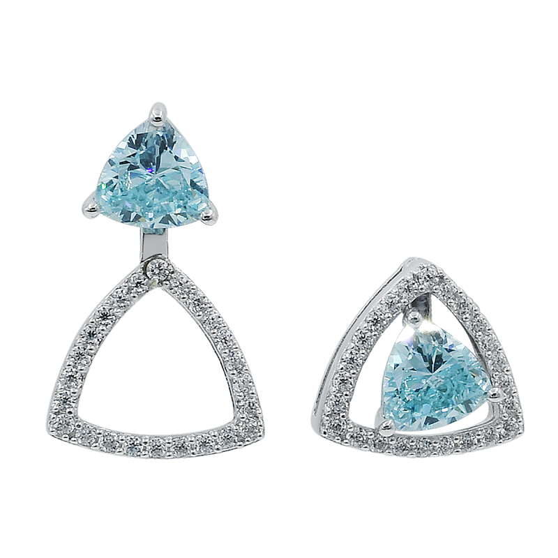 925 triangle stud earrings 