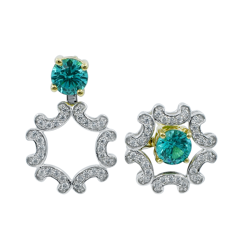 Paraiba stud ladies earrings