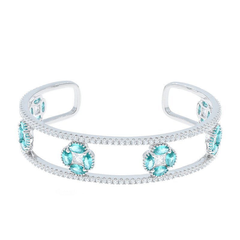 sterling silver paraiba bangle