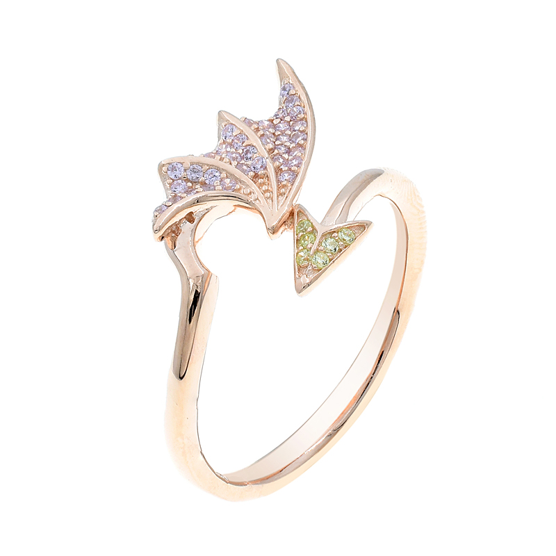 refined rose gold plated ring for ladies