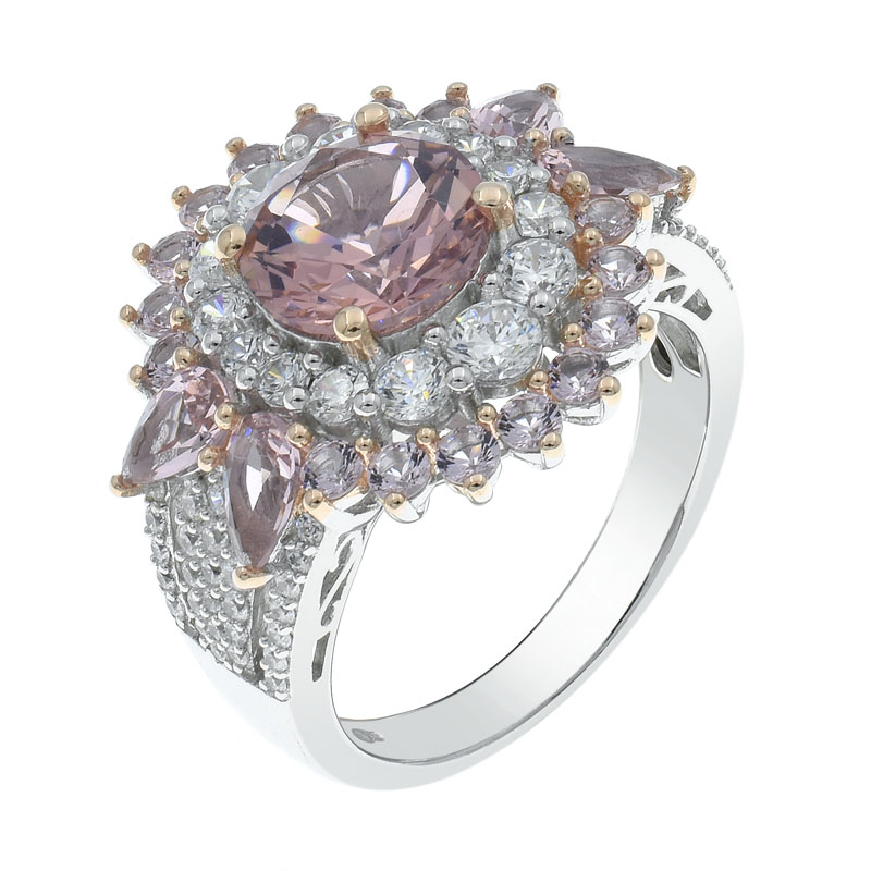 fancy morganite nano ring for ladies