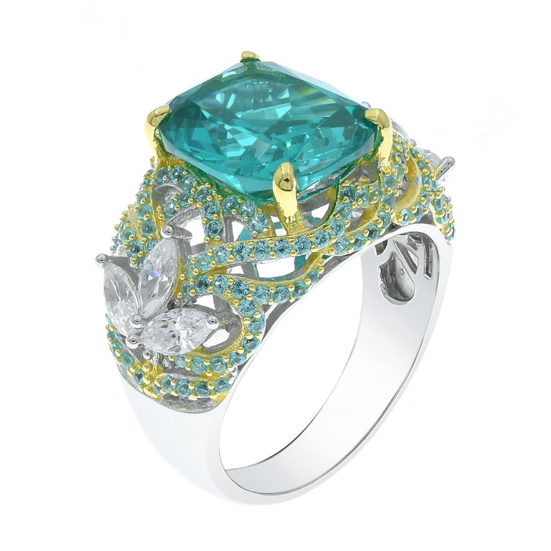 silver ring with twinkle paraiba