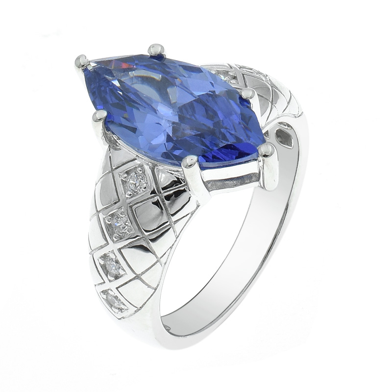 marquise tanzanite CZ ring for ladies