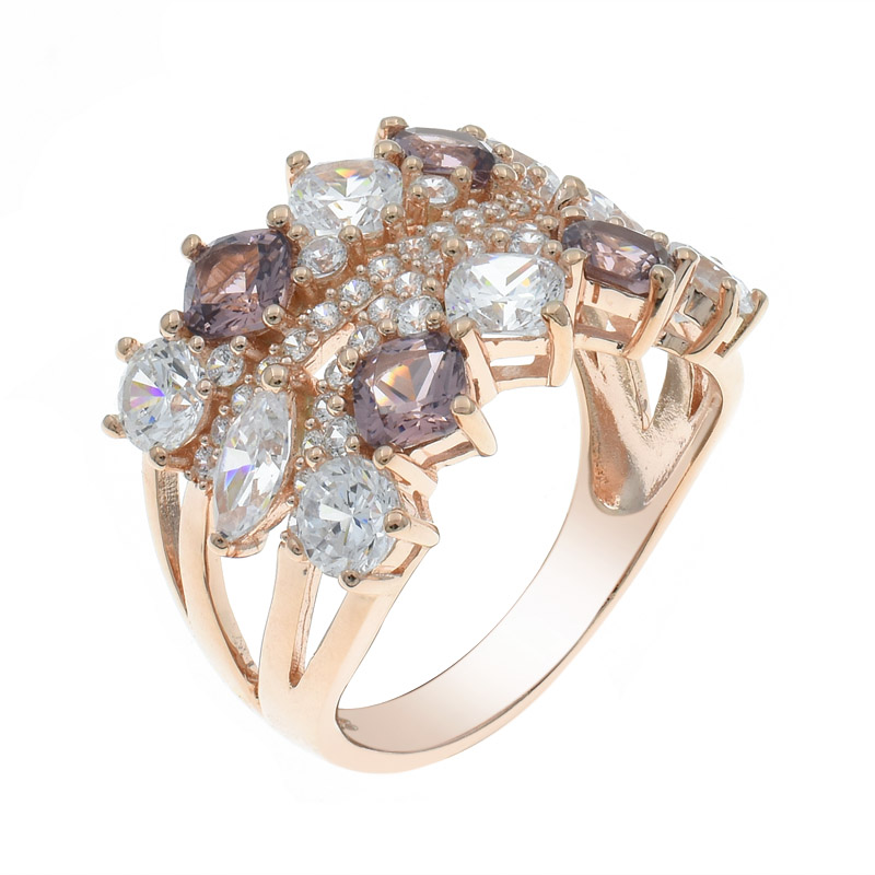 trendy silver Morganite Nano Ring