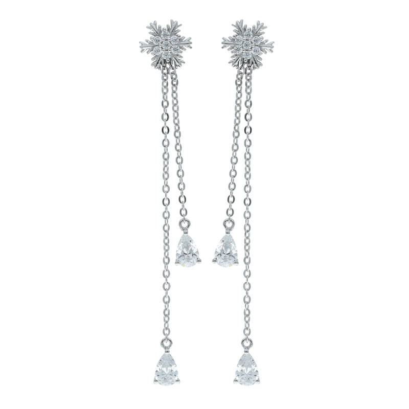 Ladies Snowflake Dangling Earrings