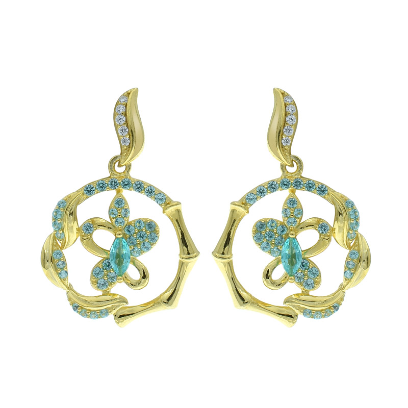 Ladies Dazzling Paraiba Earrings