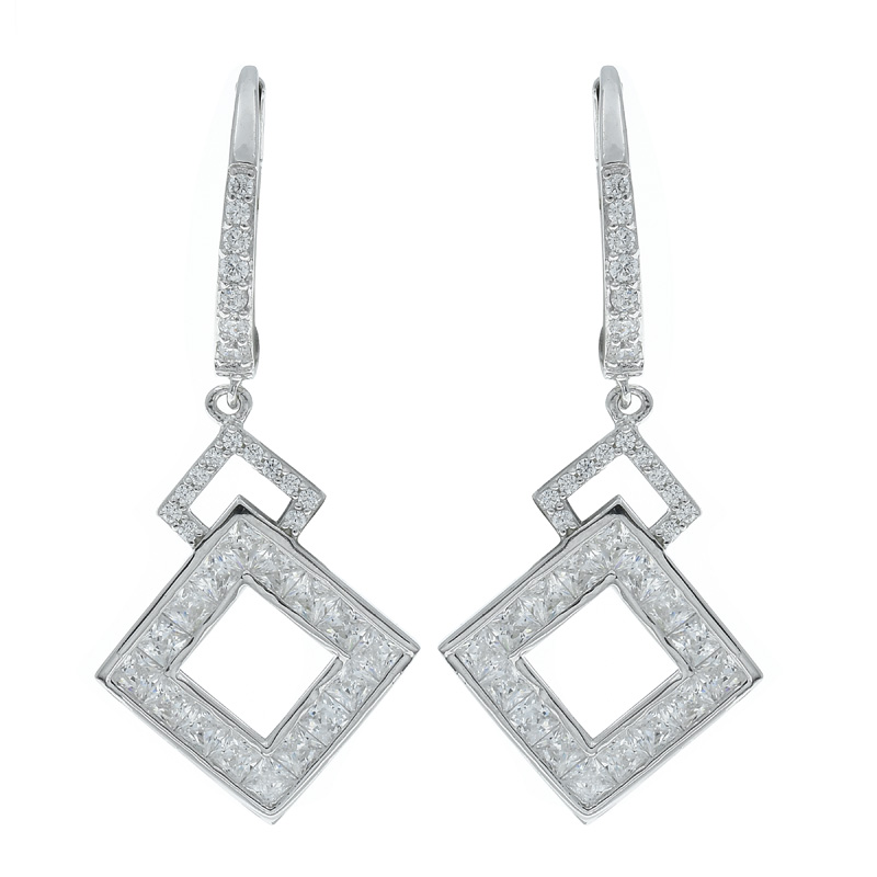 Sightly Double Square Earrings For Ladies