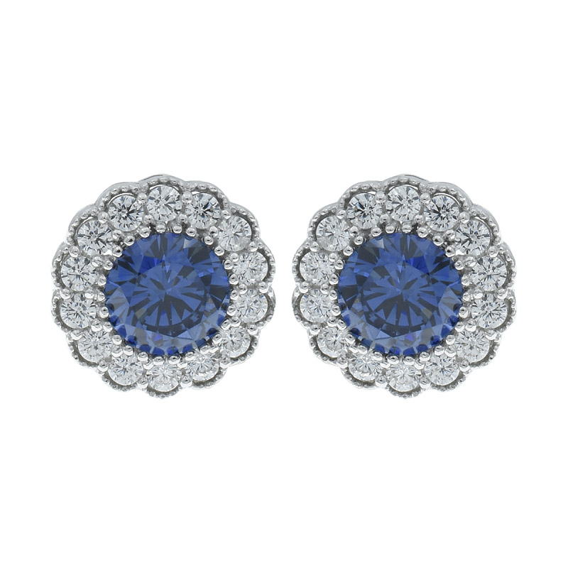 Exquisite Tanzantie CZ Stud Earrings