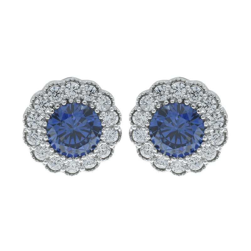 Exquisite Tanzantie CZ Stud Earrings