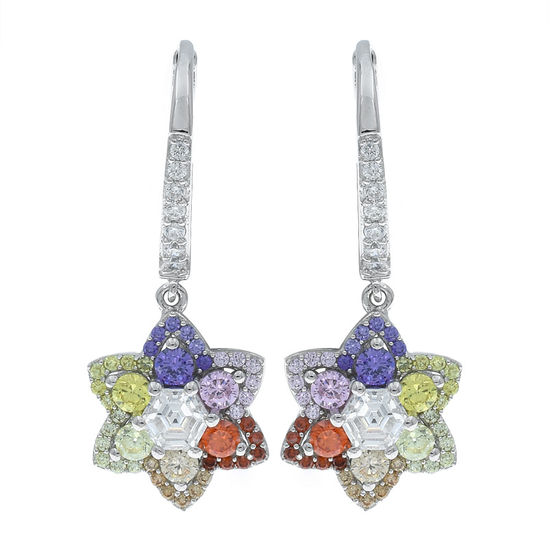 Sophisticated Multicolor Floral Women Earrings