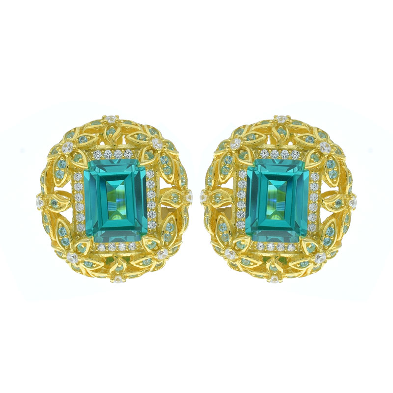Round Shape Omega Earrings For Ladies