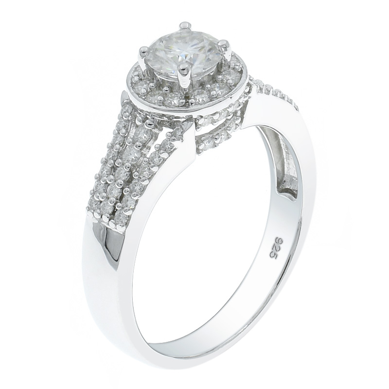 Scintillating White CZ Women Silver Ring