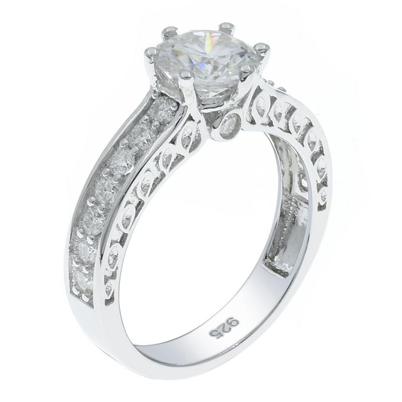 Women Stylish Fashion White CZ Ring