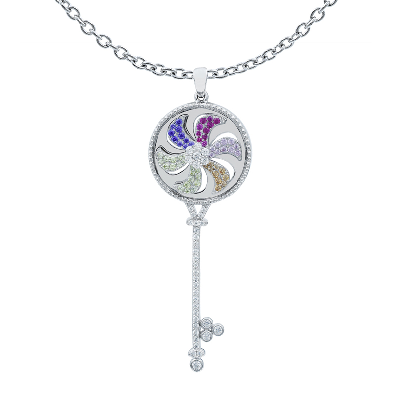 Women Fashion Spinning Key Pendant