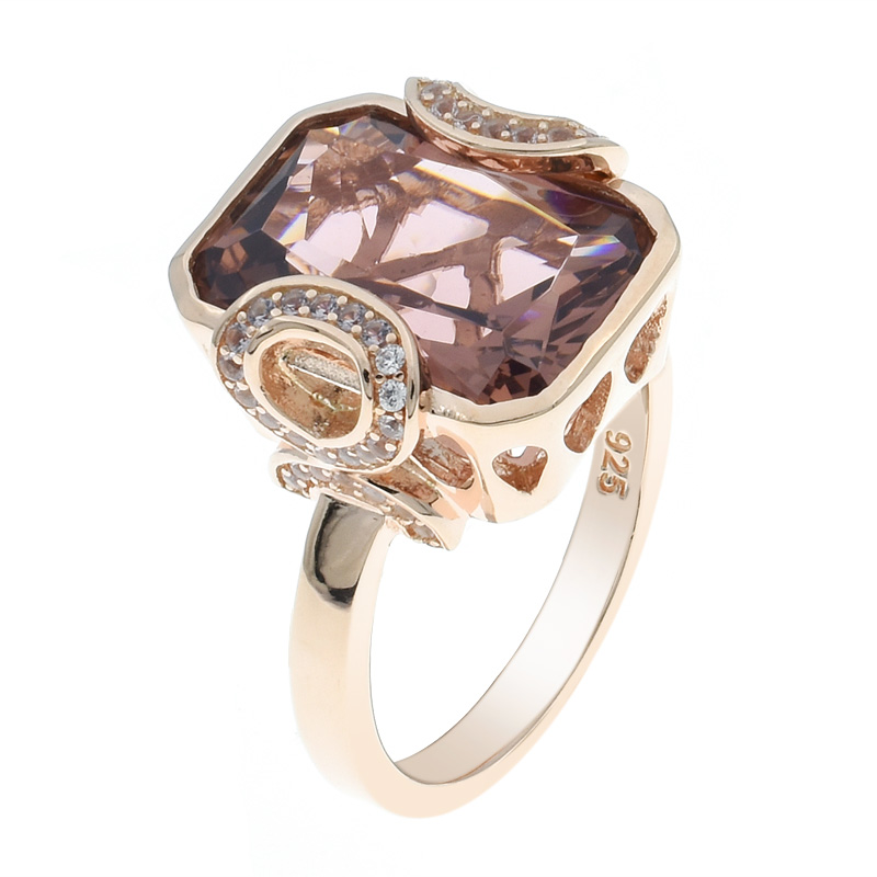 Women Ring With Dazzling Morganite Nano 