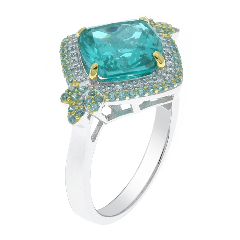 Women Dramatic Cushion Paraiba Ring