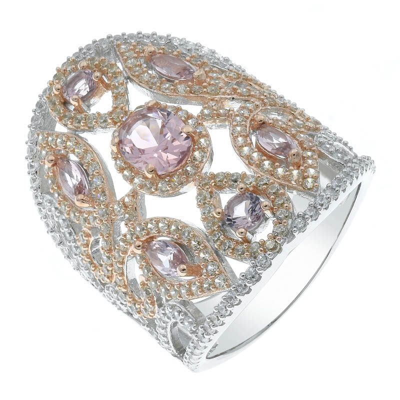 Ladies Filigree Morganite Nano Ring