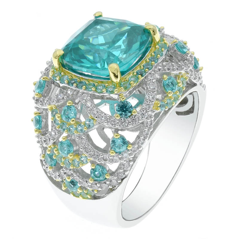 Charming Paraiba Filigree Women Ring 