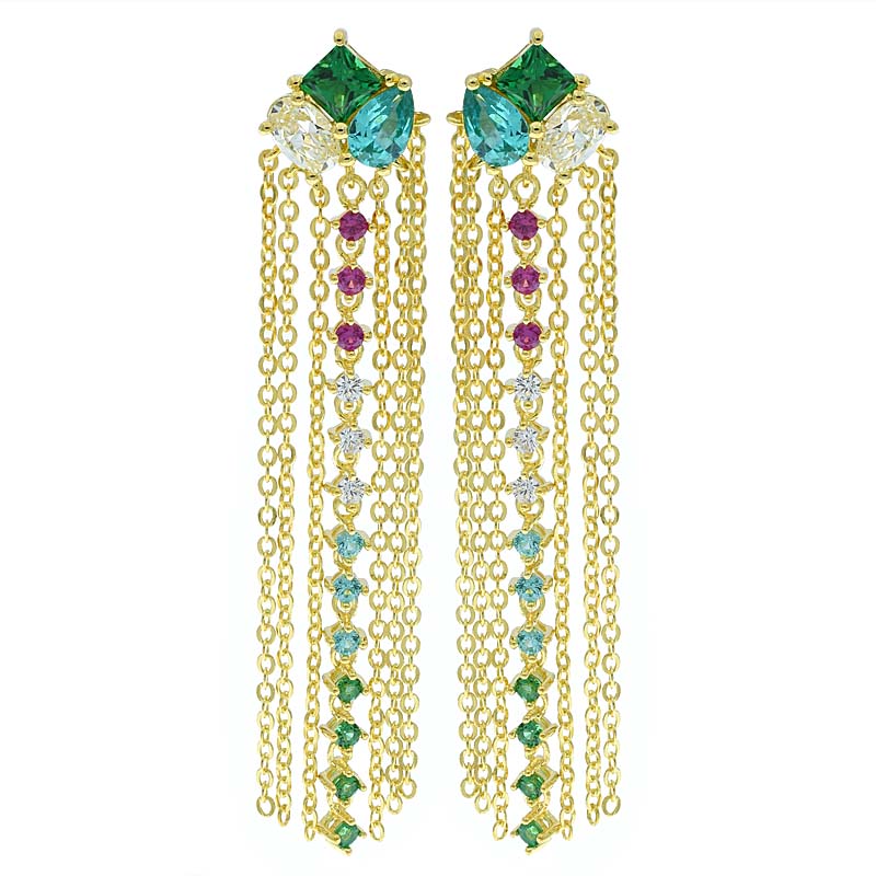 Women Multicolor Chandelier Jewelry Earrings